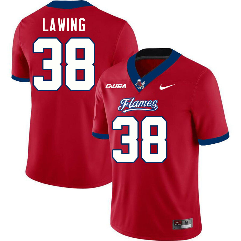 Liberty Flames #38 Tre Lawing College Football Jerseys Stitched-Red